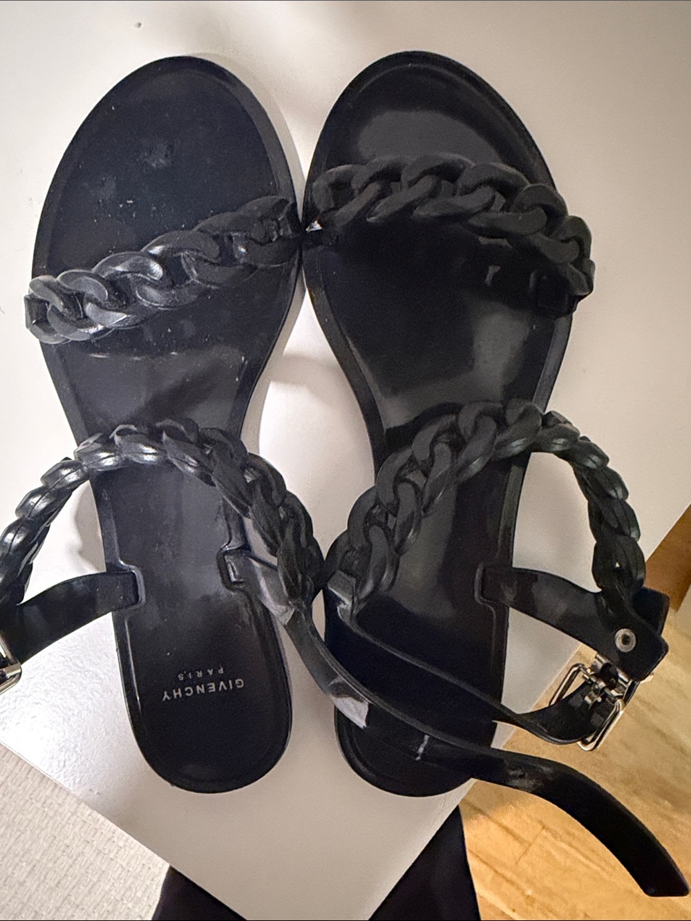 Givenchy Black Braided-Strap Flat Sandals